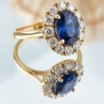 Ceylon Sapphire Diamond Cluster Ring 18ct Gold Hatton Garden - Image 4